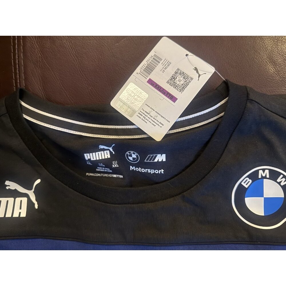 PUMA BMW MOTORSPORT SDS Men's T-Shirt Color Black and Blue Size XXL NWT - Picture 10 of 15